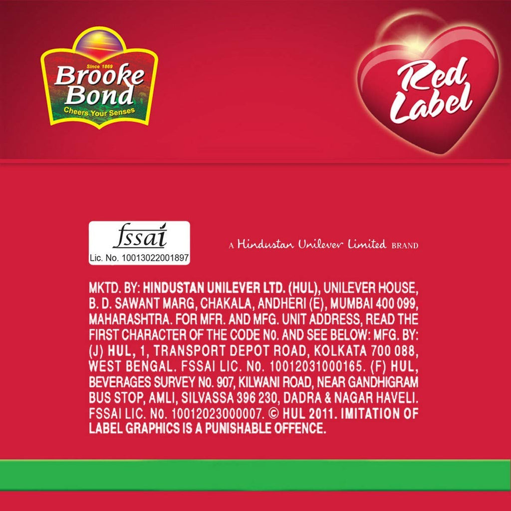 Brooke Bond Red Label Natural Care con 5 Ingredientes Ayurvédicos (2 x 250 g)