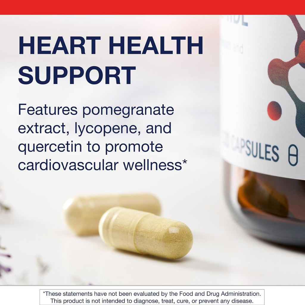 Metagenics CardioLux HDL - Apoyo Avanzado para la Salud Cardíaca y el Colesterol con Licopeno, Extracto de Granada y Quercetina - 120 Cápsulas