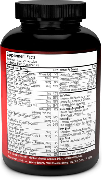 Multivitamínico para Hombres – Complejo – Las vitaminas B2, B3, B5, B6, B12 y C contribuyen a la reducción del – Image 2