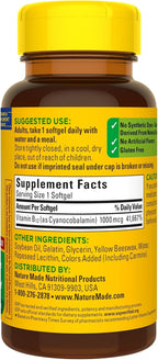 Vitamina B12 1000 mcg, 150 Cápsulas Blandas - Nature Made