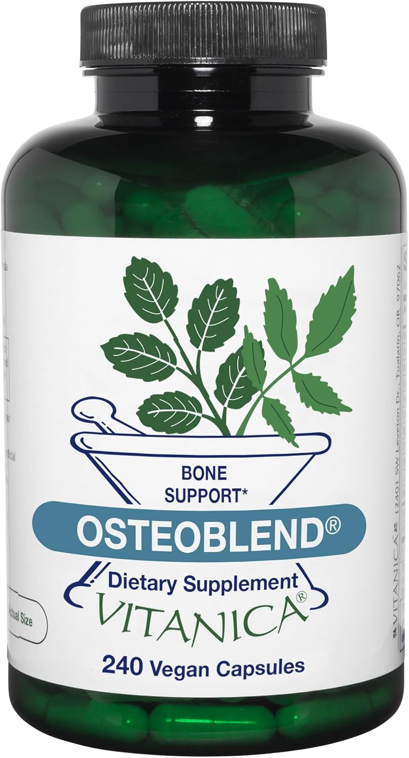 Vitanica OsteoBlend, Bone Support, Vegan, 240 Capsules