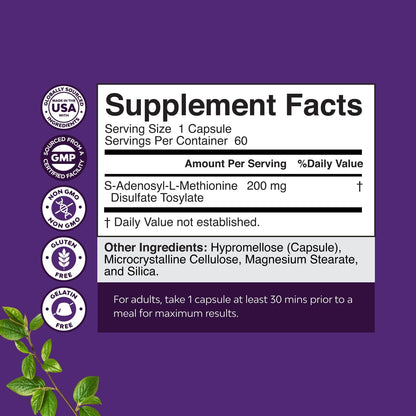 Natures Craft SAM-e 200mg - Suplemento de – Calidad: Fabricado bajo estrictos estándares de pureza y potencia. – Image 8