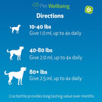 Pet Wellbeing Stress Gold para Perros - Fórmula Líquida Holística para el Estrés Situacional (60 ml)