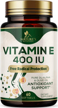 Vitamina E 180mg por Dosis - DL-Alfa Tocoferol - 60 Softgels