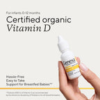 Genexa Vitamina D3 Líquida para Bebés - Gotas Orgánicas con Sabor a Vainilla - 90 Dosis
