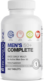 Bronson ONE Daily Multivitamínico Completo para Hombres 50+, 360 Comprimidos