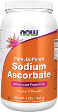 NOW Foods Sodium Ascorbate Powder - Buffered Vitamin C - 1.36 kg (3 lbs)