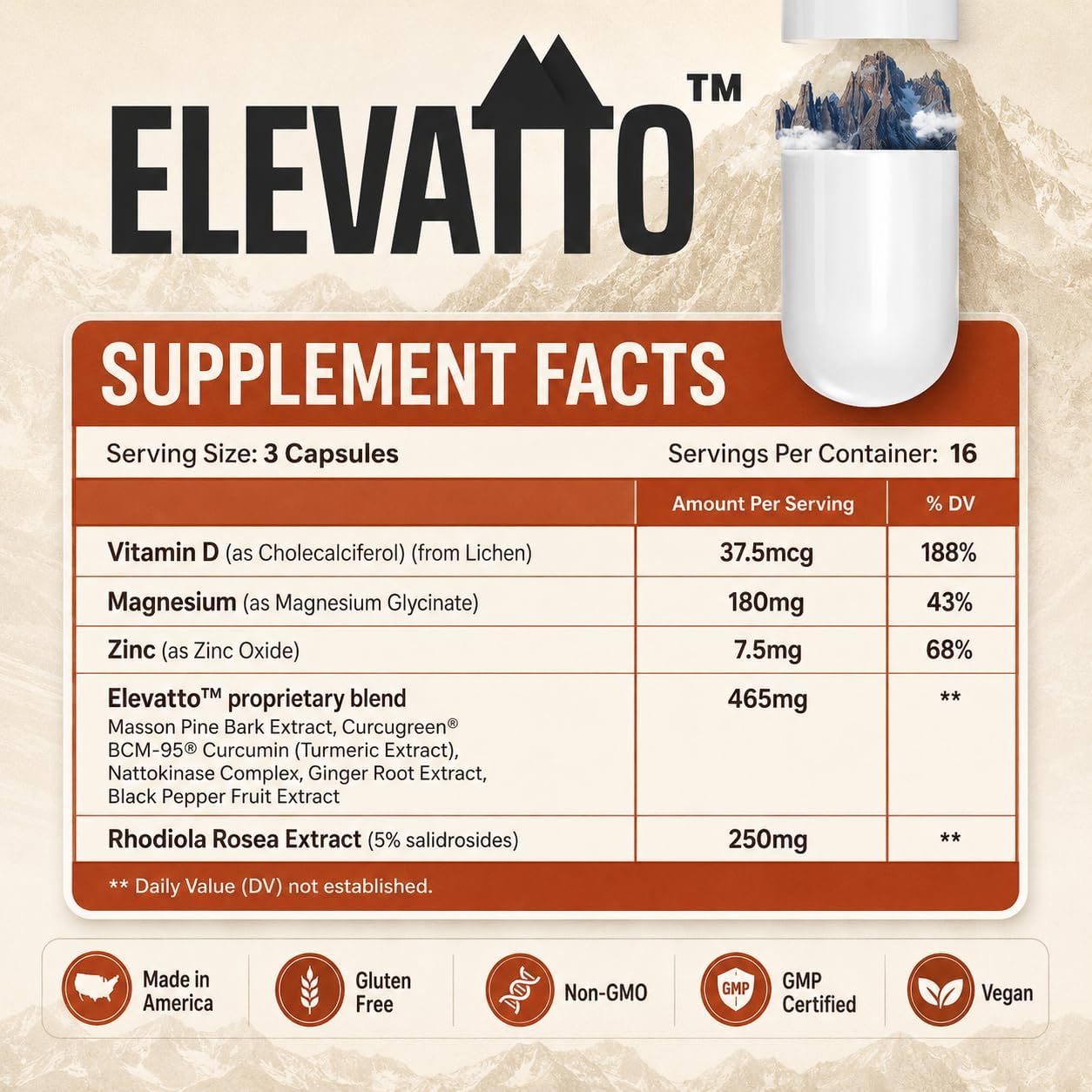 Altitude Sickness Prevention – Altitude Armour Premium Altitude Acclimation Support – Highly Bioavailable High Elevation Formula for Travel, Hiking, Skiing, & Mountain Trips