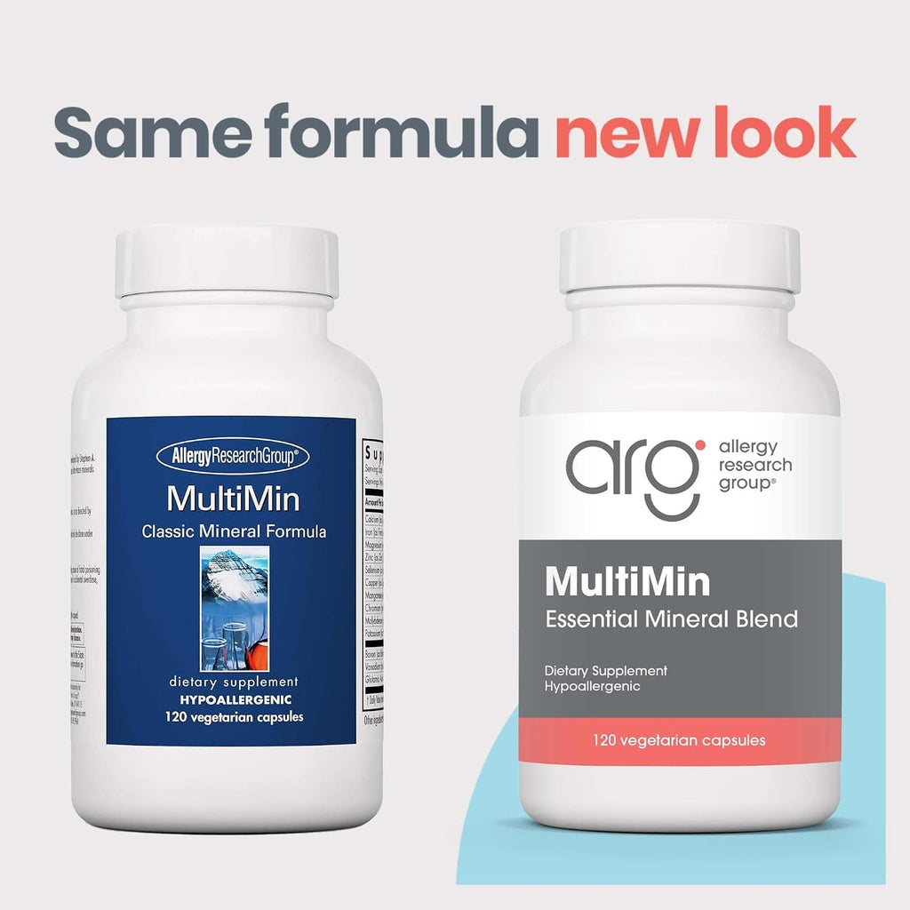 ARG MultiMin - Complete Multi-Mineral Supplement - Hypoallergenic and Vegetarian - 120 Capsules