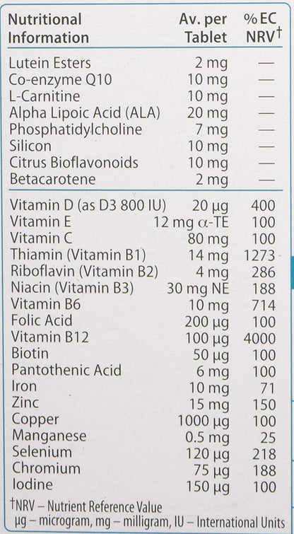 Wellwoman 70+ Multivitamínico para Mujeres, – Visión: La luteína es un carotenoide que puede ayudar a proteger la – Image 2