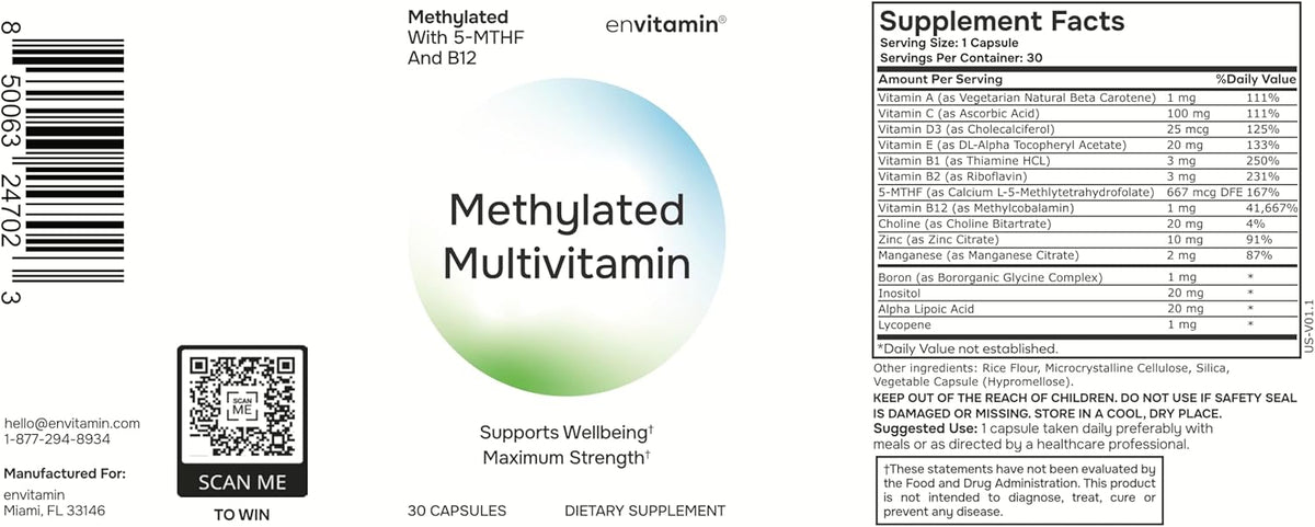 envitamin Complejo Multivitamínico Metilado – Calidad del fabricante : Envitamin es una marca comprometida con la – Image 9