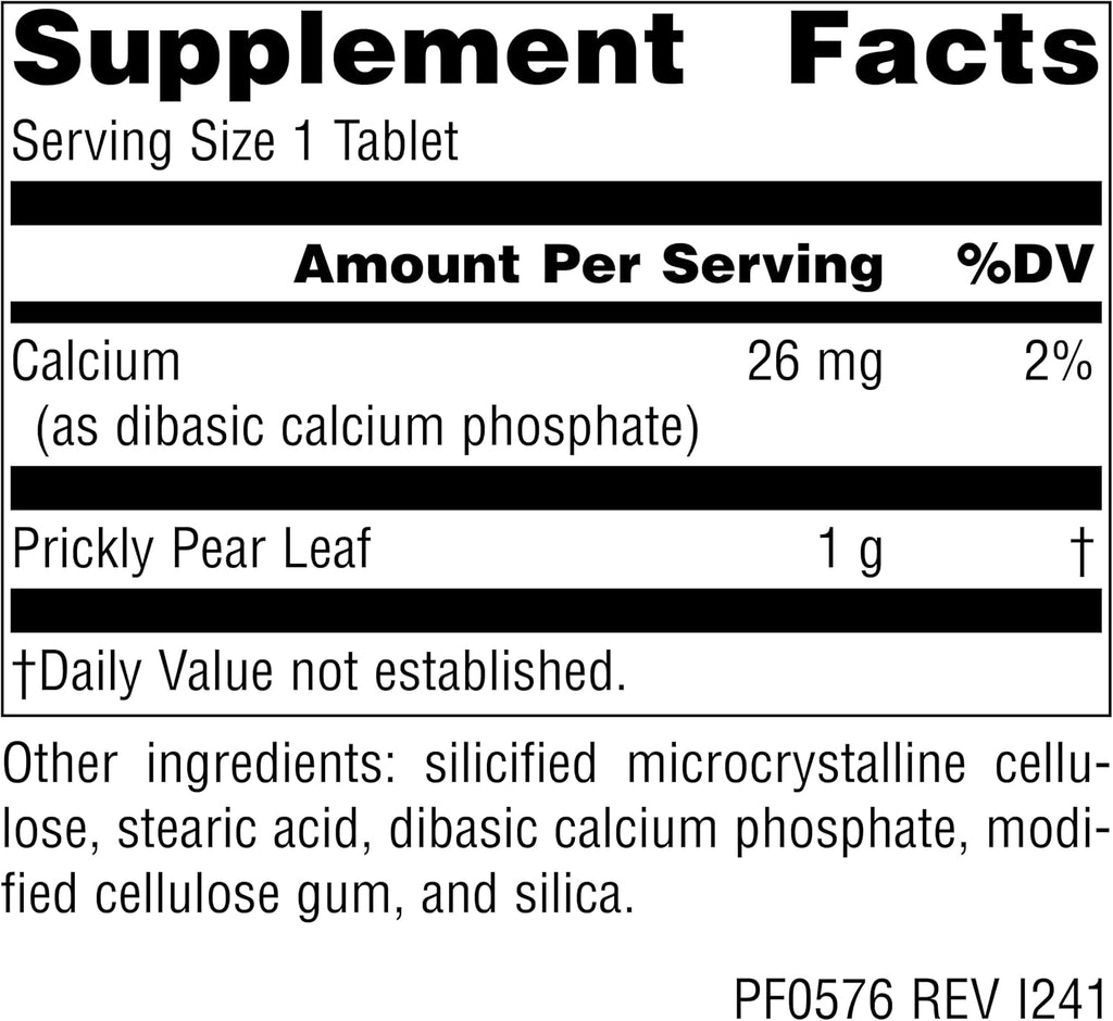 Planetary Herbals Nopal Cactus (Higo Chumbo) 1000 mg - 120 Comprimidos