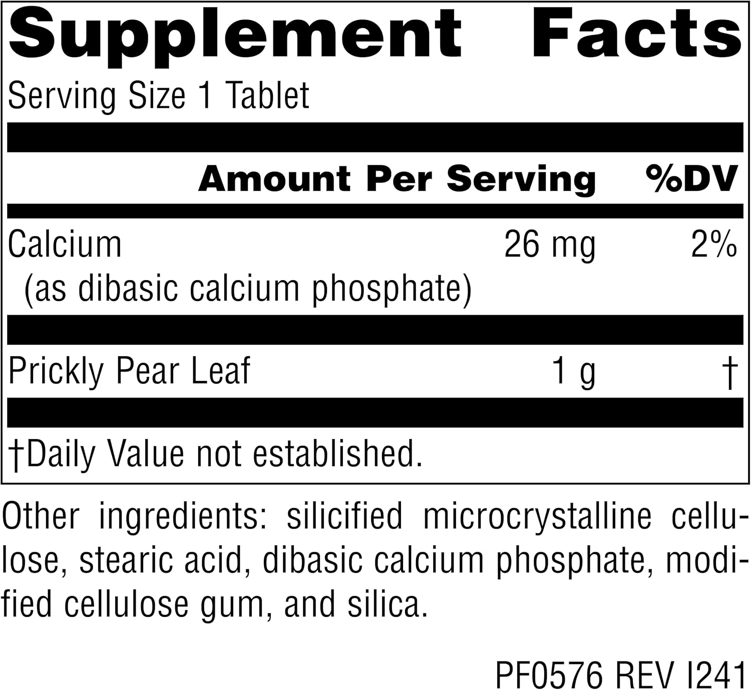 Planetary Herbals Nopal Cactus (Higo Chumbo) 1000 mg - 120 Comprimidos