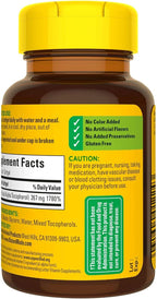 Vitamina E Natural 267 mg (400 IU) d-Alfa Tocoferol - 100 Cápsulas (Pack de 3)