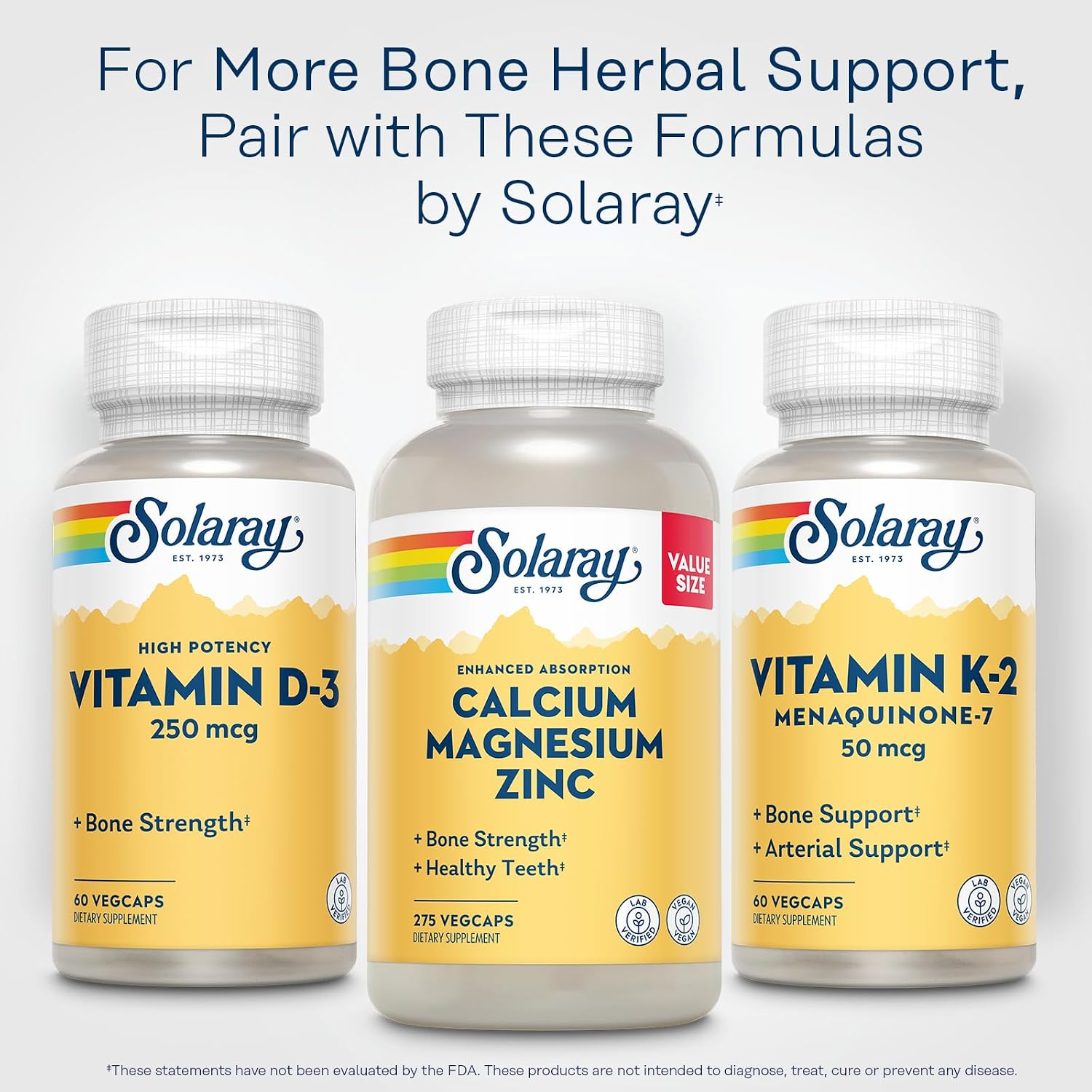 SOLARAY Vitamina D3 10000 IU (250 mcg) - 60 Cápsulas Veganas
