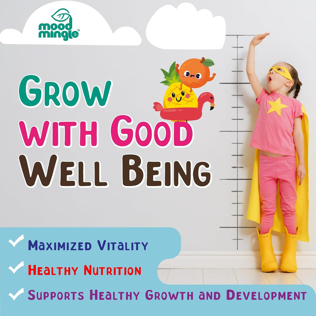 Mood Mingle Gominolas de Crecimiento para Niños y Adolescentes - Suplemento Multivitamínico