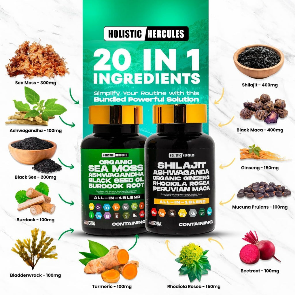 Hercules Elixer™ Bundle: Potenciador de Rendimiento 20-en-1