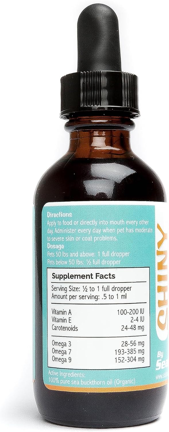 SeaBuck 7 Shiny Dog Aceite de Espino Amarillo para Perros, 60ml
