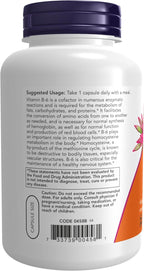 NOW Foods, Vitamina B-6 (Piridoxina HCl) 100 mg, 250 Cápsulas