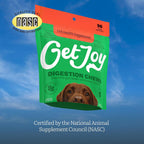 Get Joy Digestion Chews - Suplemento digestivo para perros con prebióticos, probióticos y posbióticos, 90 masticables