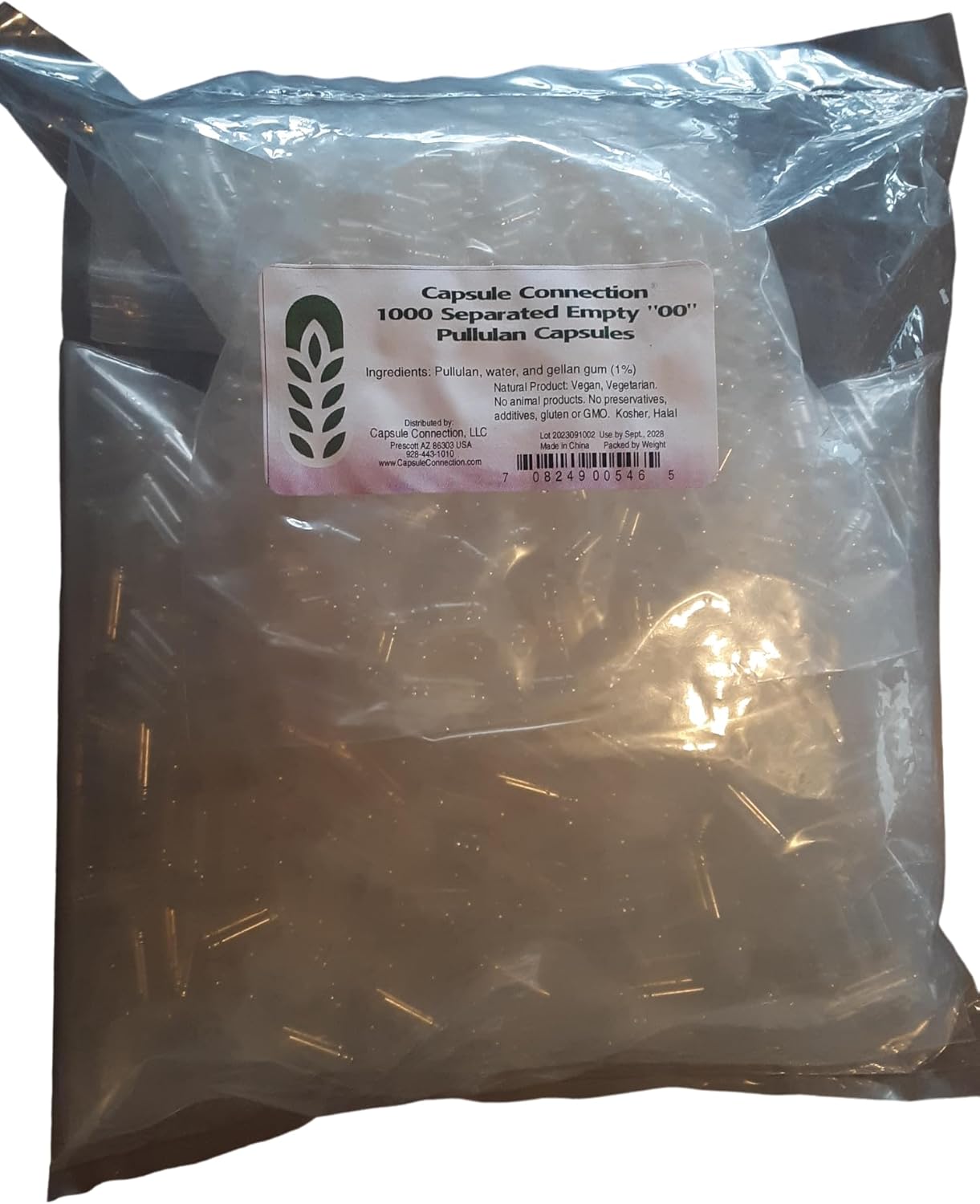Capsule Connection Cápsulas Pullulan Vacías Separadas, Tamaño 00, Veganas y Vegetarianas (1000 uds)