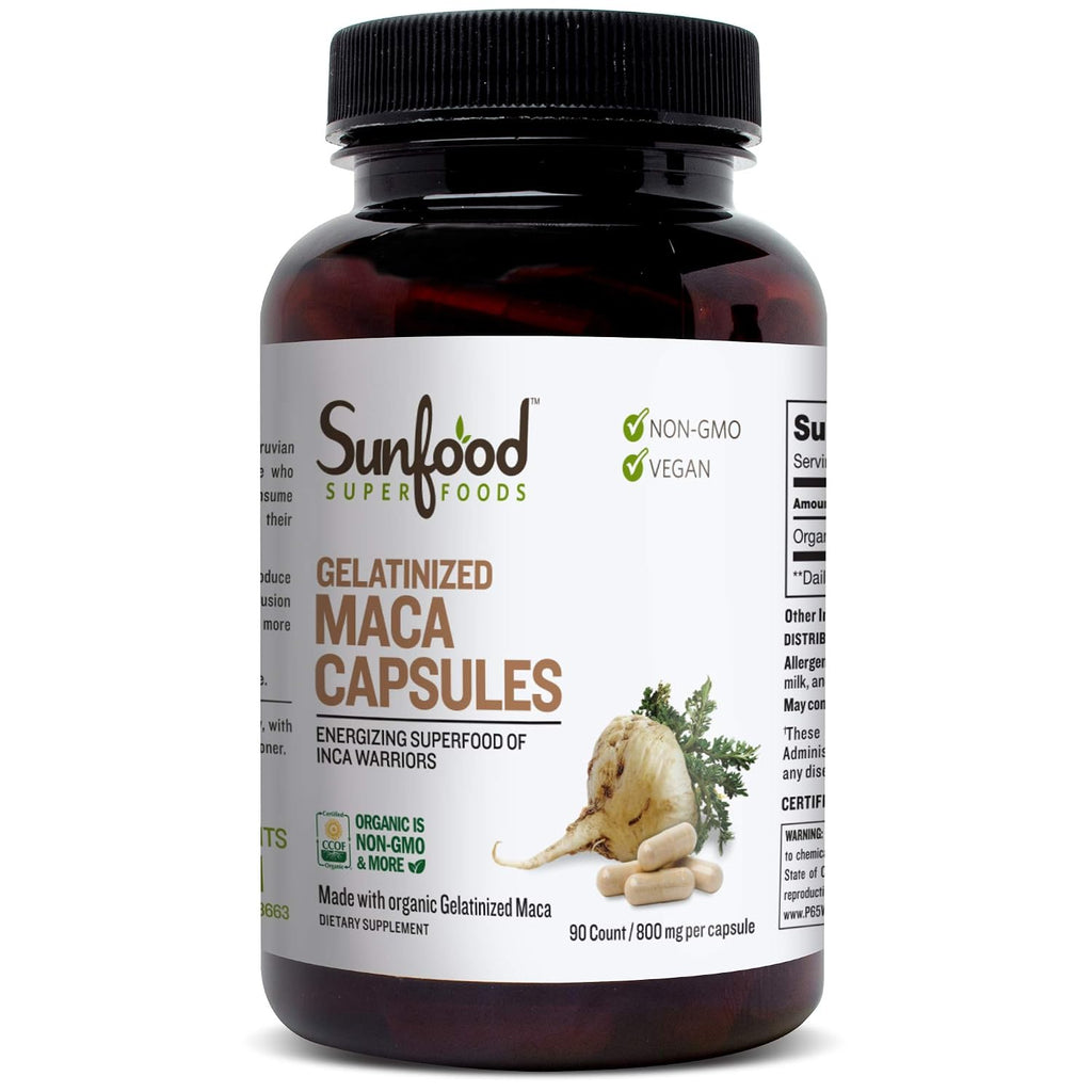 Sunfood Superfoods Maca en Polvo Orgánica - 227 g