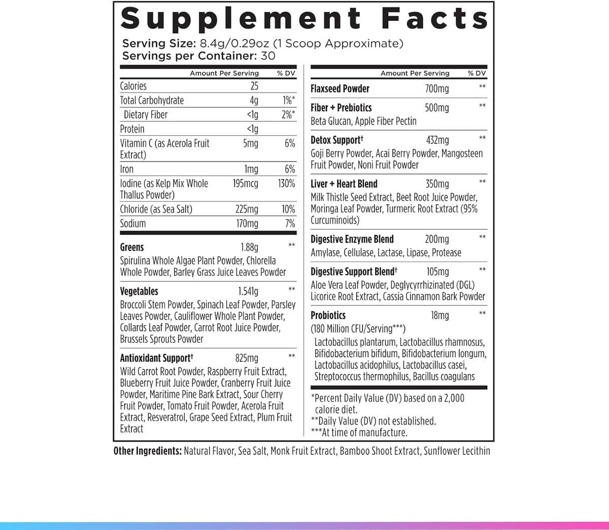 Livingood Daily Greens & Superfood Powder - Chocolate - 30 raciones – Image 7