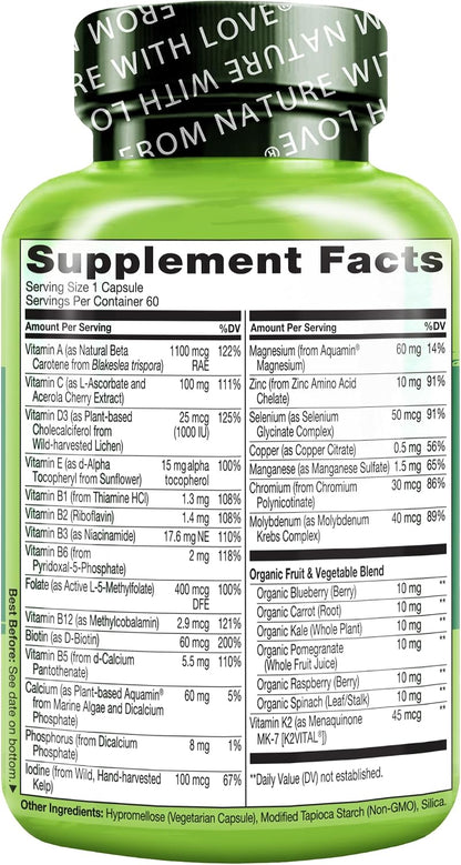 NATURELO Multivitamínico para Hombres 50+ - – Sin alérgenos comunes: Libre de soja, gluten y lácteos, fabricado en – Image 8