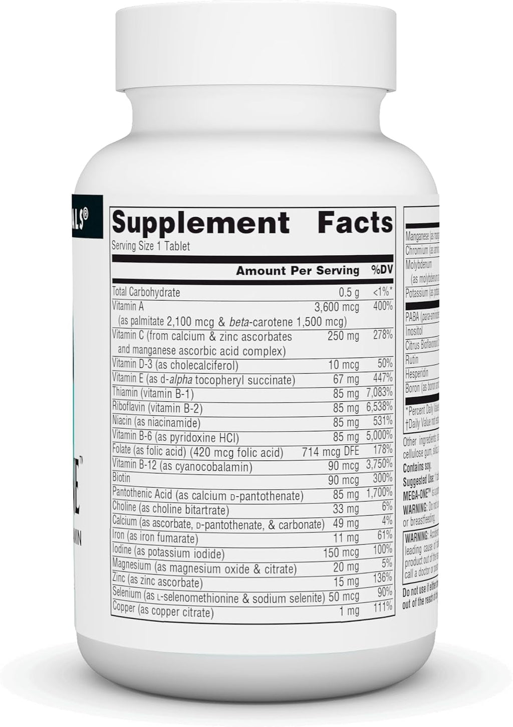 Source Naturals Mega-One Multivitamínico con Minerales - 30 Tabletas