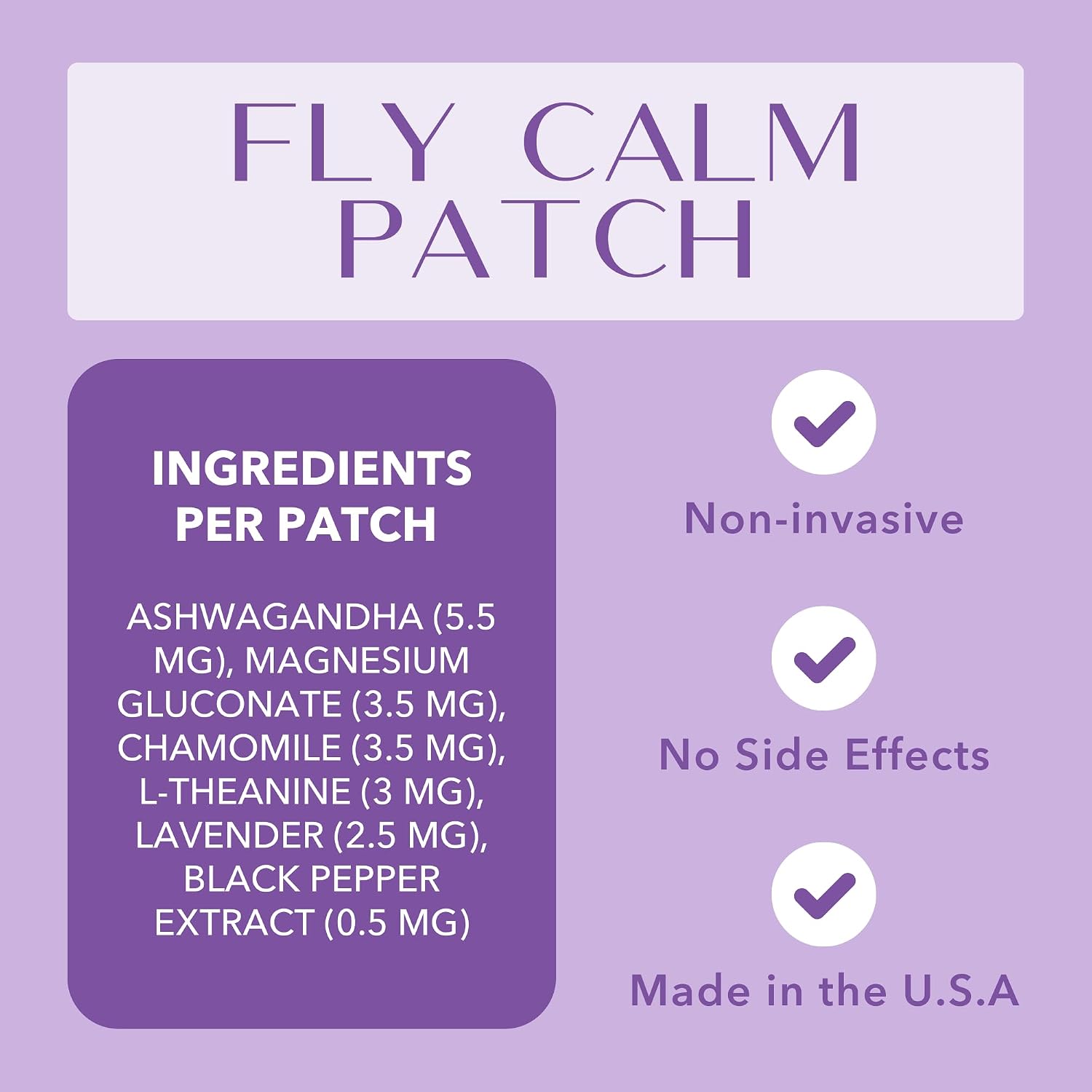 Laki Naturals Fly Calm Patch - Parches calmantes para vuelos (8 unidades)