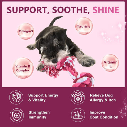 Probióticos para Perros con 6 Mil Millones – Energía y vitalidad: La fórmula incluye vitaminas y taurina, que – Image 4