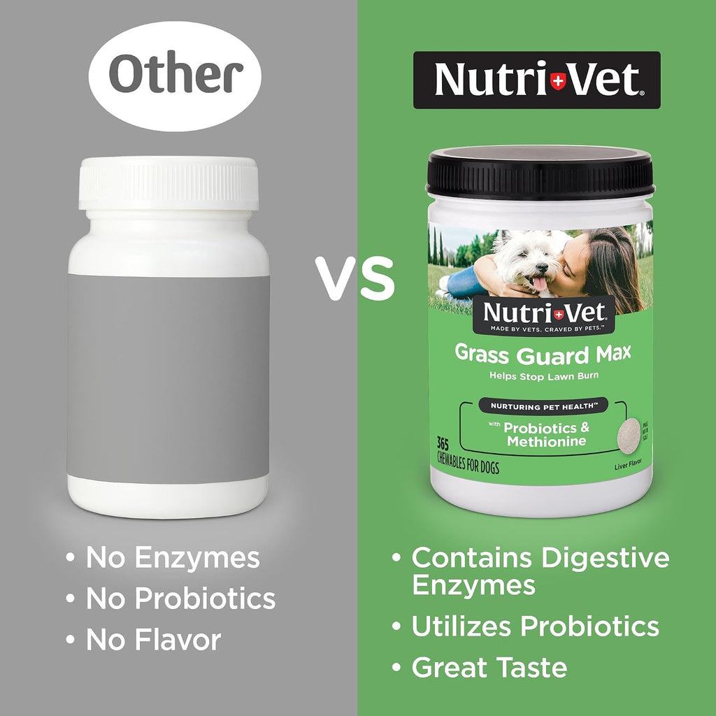 Nutri-Vet Grass Guard Masticables para Perros - 365 Comprimidos
