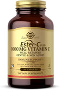 Solgar Ester-C Plus 1000 mg Vitamina C, 90 Comprimidos - Suave para el Estómago, No Ácido, Antioxidante y Apoyo Inmunológico - Sin Gluten, Vegano, Kosher