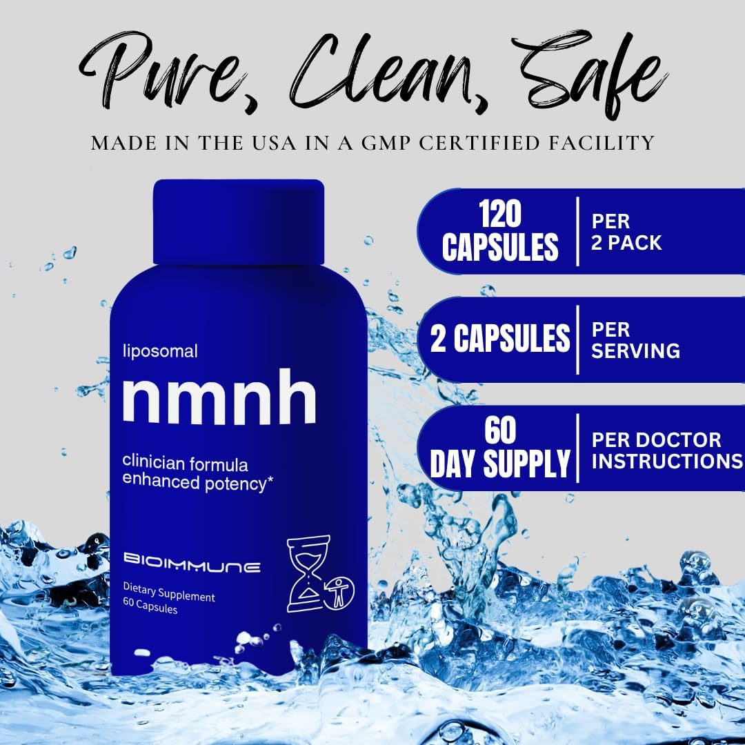 BioImmune Emiquil™ Liposomal NMNH, 500 mg, 120 Cápsulas (2 Envases)