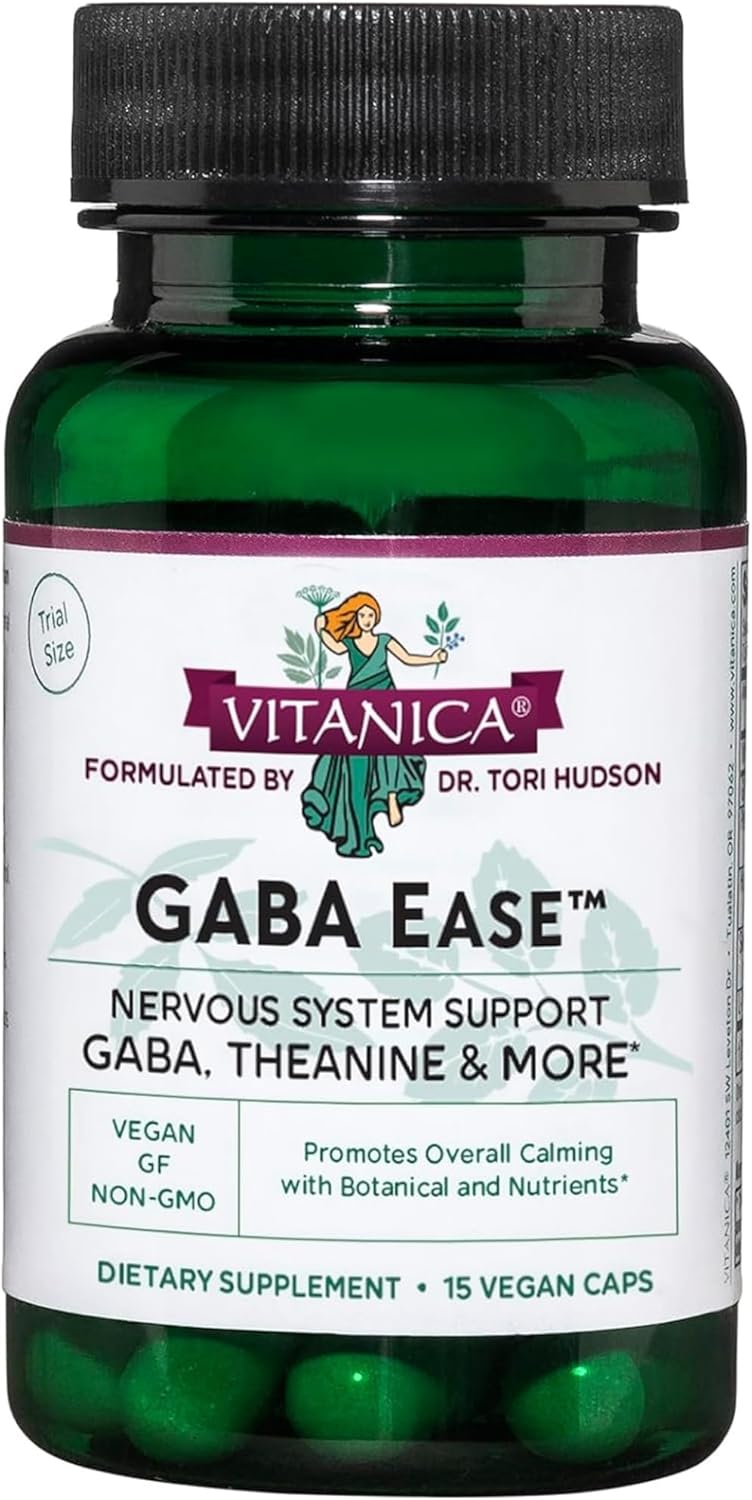 Vitanica GABA Ease – Apoyo Calmante, Vegano, 15 Cápsulas