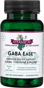 Vitanica GABA Ease – Apoyo Calmante, Vegano, 15 Cápsulas