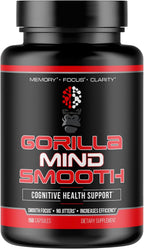 Gorilla Mind Smooth Fórmula Nootrópica Sin Estimulantes - Enfoque, Memoria, Claridad Mental - 150 Cápsulas
