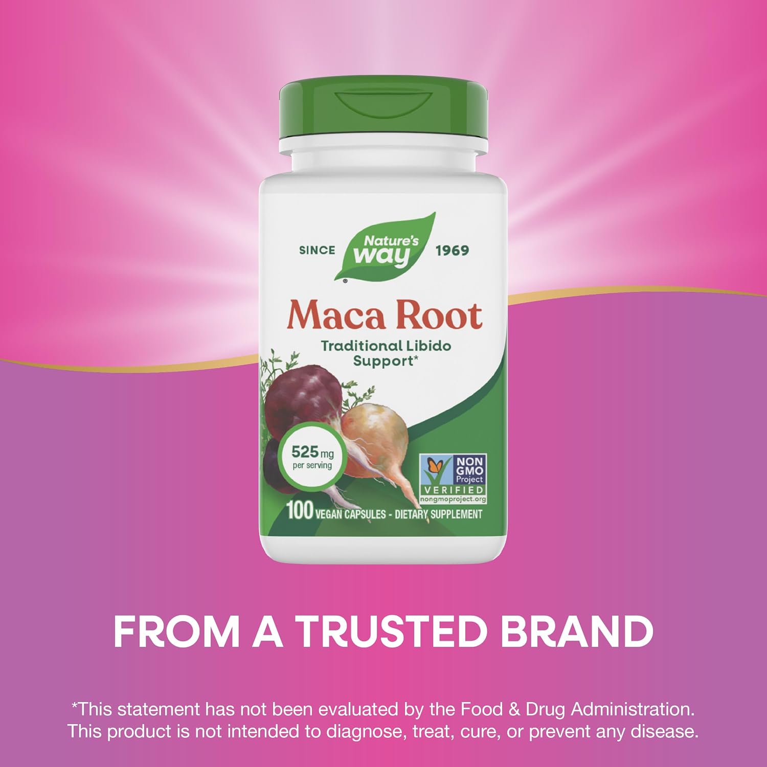 Nature's Way Maca Root - Apoyo Tradicional para la Libido*, 525 mg por Dosis, 100 Cápsulas Veganas (El Envase Puede Variar)