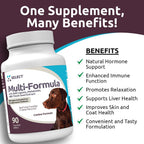 K9 Select Multivitamínico para Perros Grandes - Lignanos, Melatonina, Cardo Mariano - 90 Comprimidos Sabor Carne