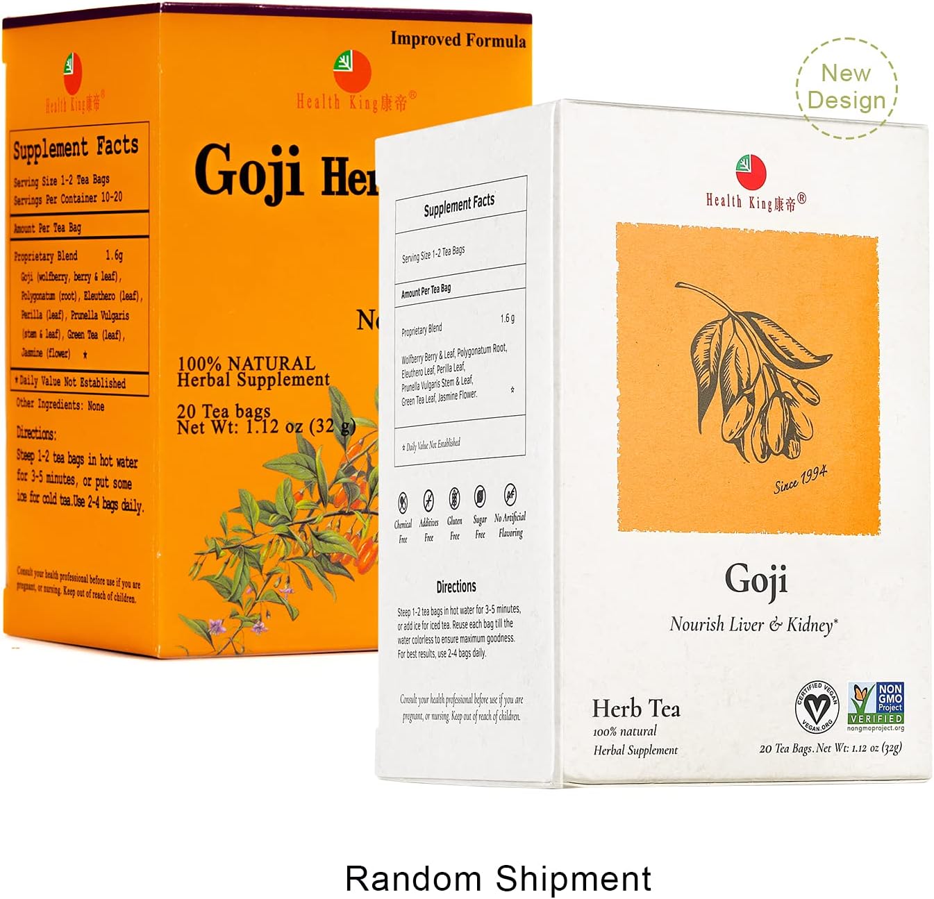 Health King Té de Goji, 20 bolsitas