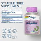 SOLARAY Fenugreek Seed Extract 700 mg - Vegan Capsules with 65% Galactomannan - 90 Capsules
