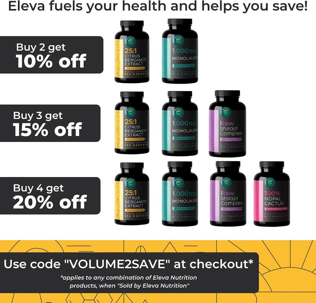 Citrus Bergamot Extract 1000mg – 180 Cápsulas – Eleva Nutrition