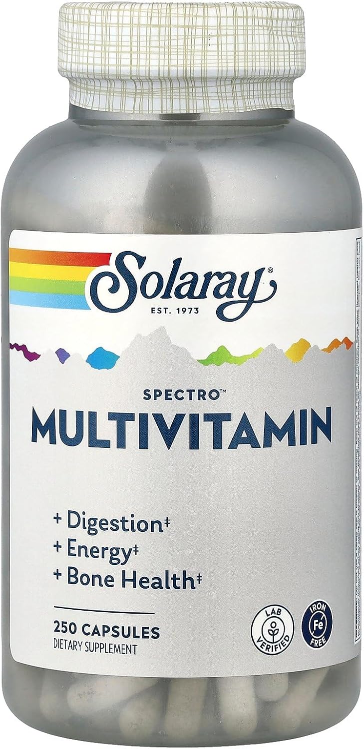 SOLARAY Spectro Multivitamínico Sin Hierro, 250 Cápsulas