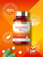 Carlyle Vitamina K1 100 mcg – 240 Comprimidos Vegetarianos