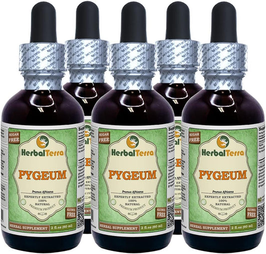 African Cherry Pygeum (Prunus Africana) Glycerite - Extracto Líquido Sin Alcohol 5x60 ml