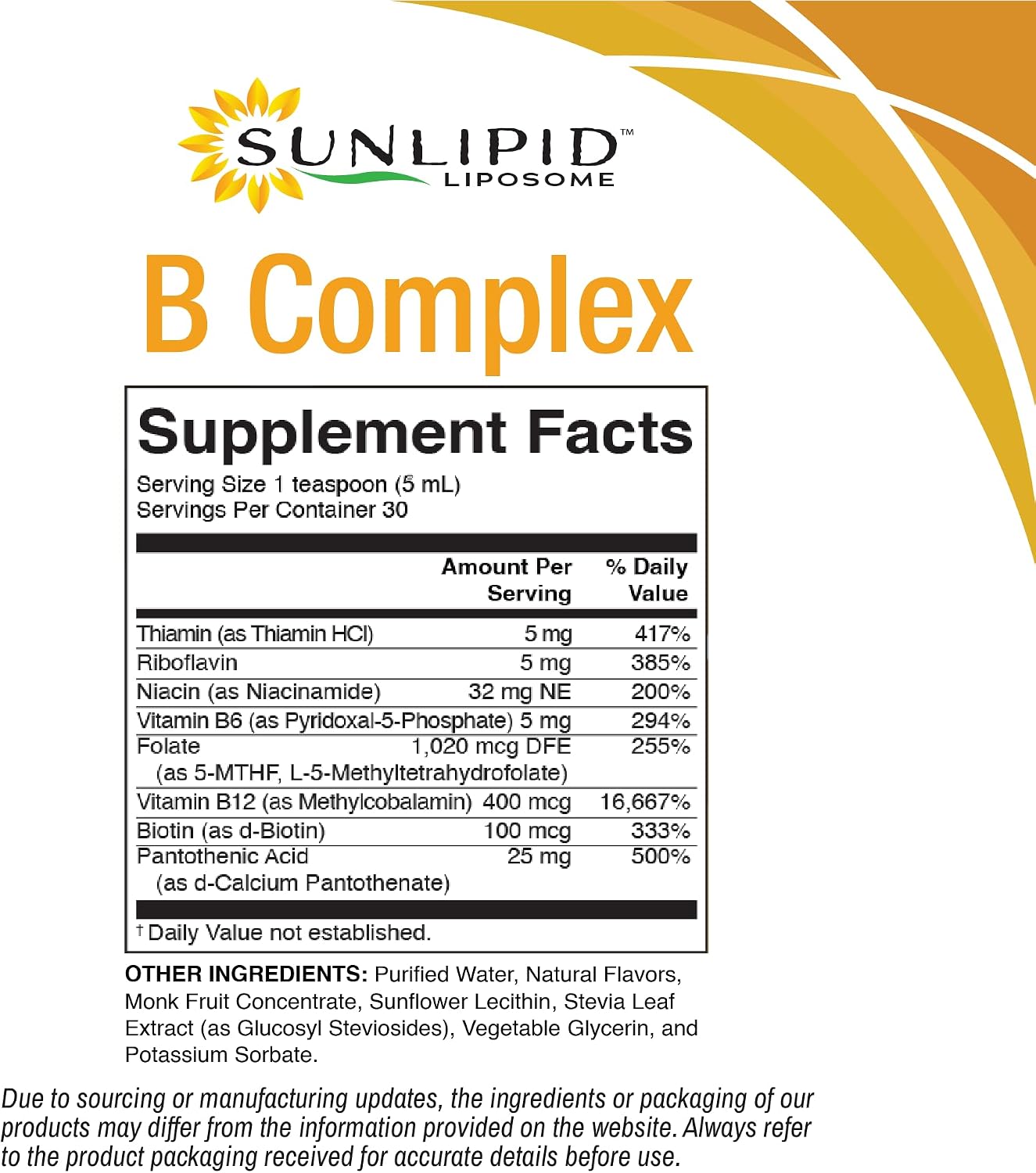 SunLipid Liposomal Complejo B, 150 ml