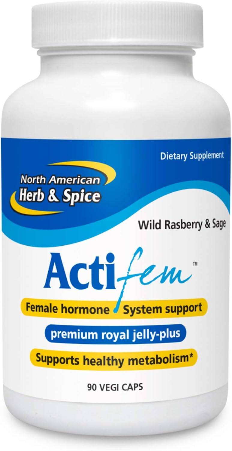 NORTH AMERICAN HERB & SPICE ActiFEM - 90 Cápsulas - Equilibrio Hormonal para Mujeres