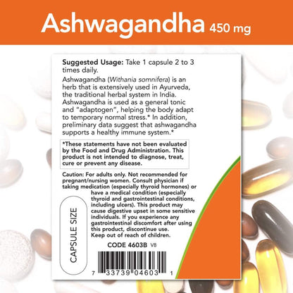Now Foods Ashwagandha Extracto 450mg, 90 Cápsulas Vegetales (Pack de 2) – Image 3