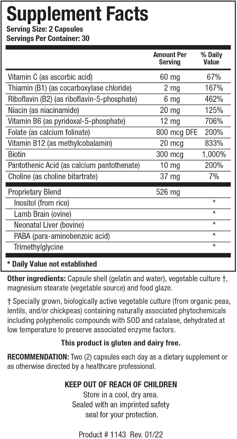 Biotics Research Bio GGG B Complejo B - 60 Cápsulas