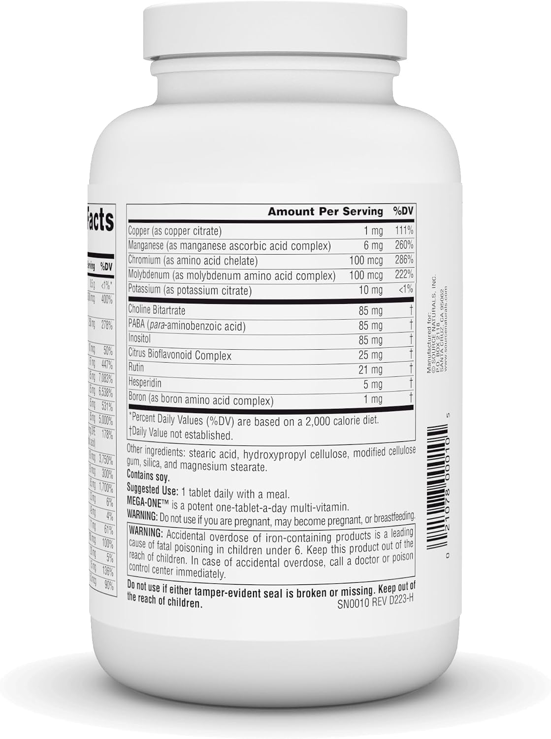 Source Naturals Mega-One Multivitamin with Minerals - 180 Tablets